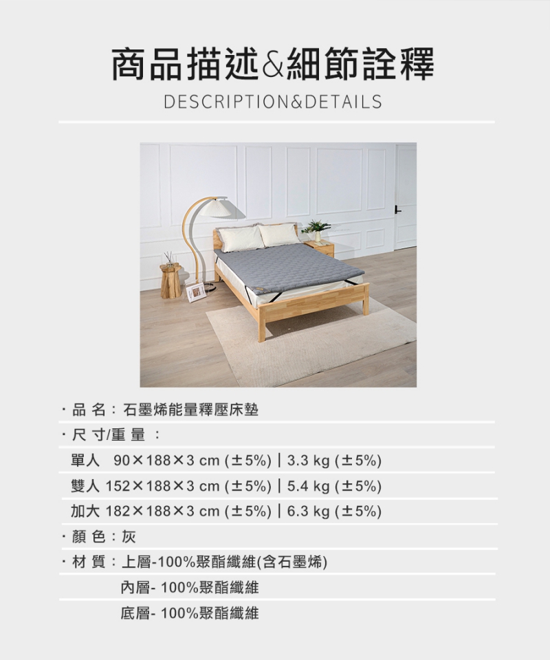 石墨烯釋壓床墊|南良集團|南良集團H&H|石墨烯|遠紅外線|釋壓床墊|床墊 石墨烯釋壓床墊|南良集團|南良集團H&H|石墨烯|遠紅外線|釋壓床墊|床墊