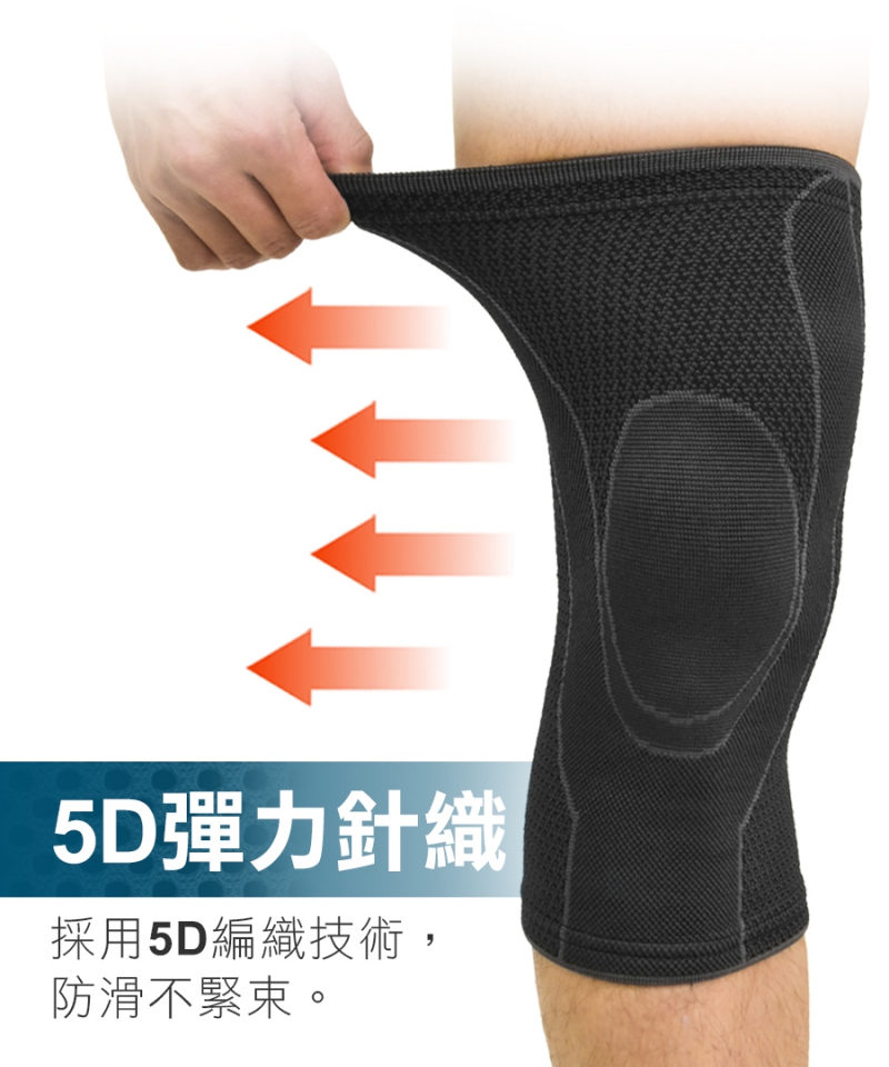 奈米鋅5D彈力護膝|南良集團|南良集團H&H|奈米鋅抗菌|彈力護膝|抗菌護膝|套筒護膝|防滑
